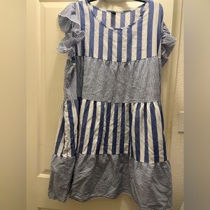 Women’s blue white stripe SHEIN plus size dresss